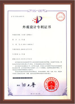 Design patent certificate (3)